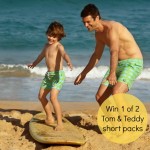 Tom_Teddy man and boy face surfboard