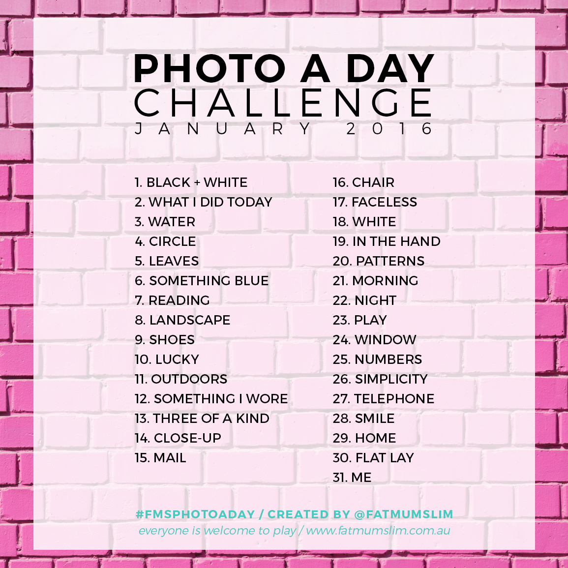 Photo A Day Challenge // January 2016  Fat Mum Slim
