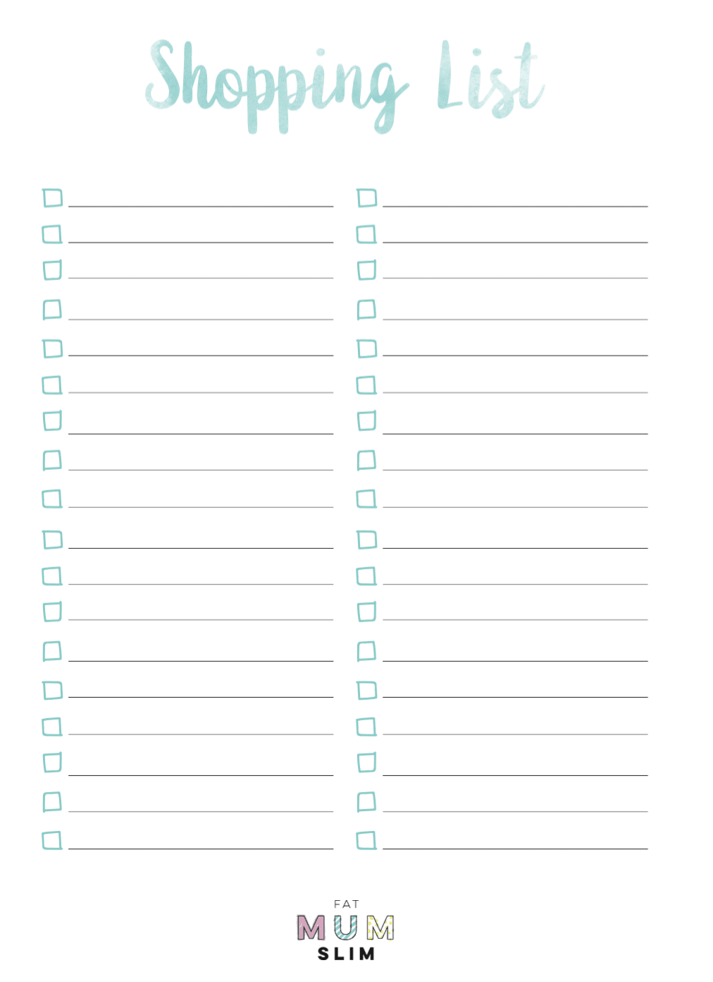 CLICK TO PRINT Fat Mum Slim