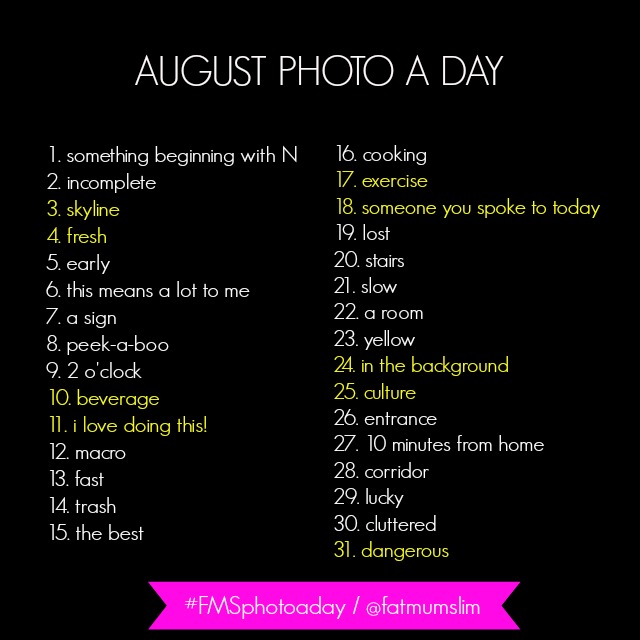 AUGUST photo a day
