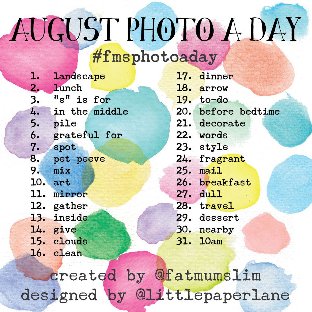 PHOTO A DAY AUGUST