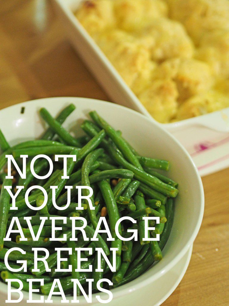 Side dish Green beans with lemon and fresh herbs