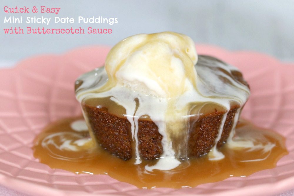 Quick & Easy Mini Sticky Date Puddings with Butterscotch Sauce