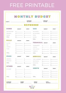 Free Printable Monthly Budget Planner! This planner will have you on top of your financials and feeling stress-free in no time. More money for shoes, right?