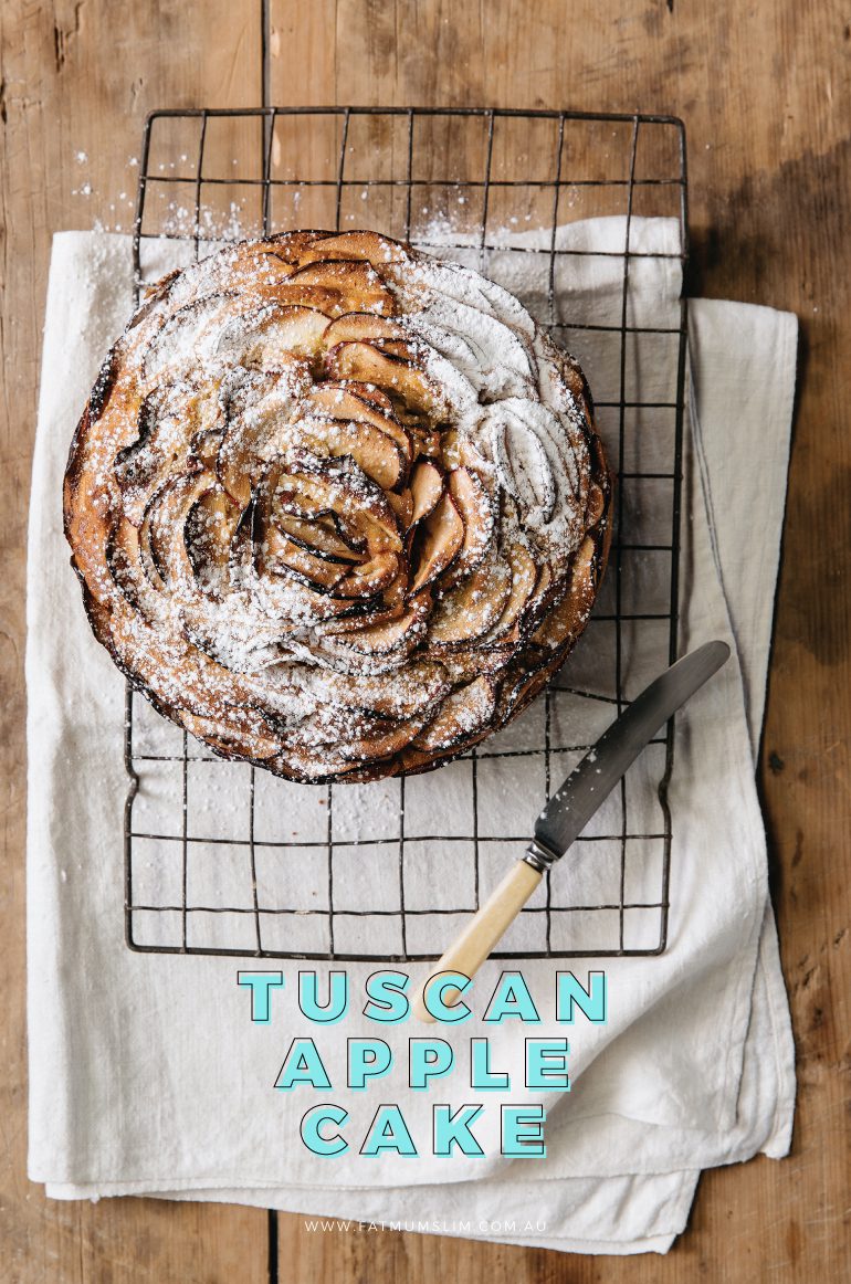 Got apples? You could have yourself this beautiful Tuscan Apple Cake. Created by the talented Liliana Battle in her Food For Sharing Italian Style cookbook. Isn’t it the most beautiful apple cake ever? Pin the recipe for later. 