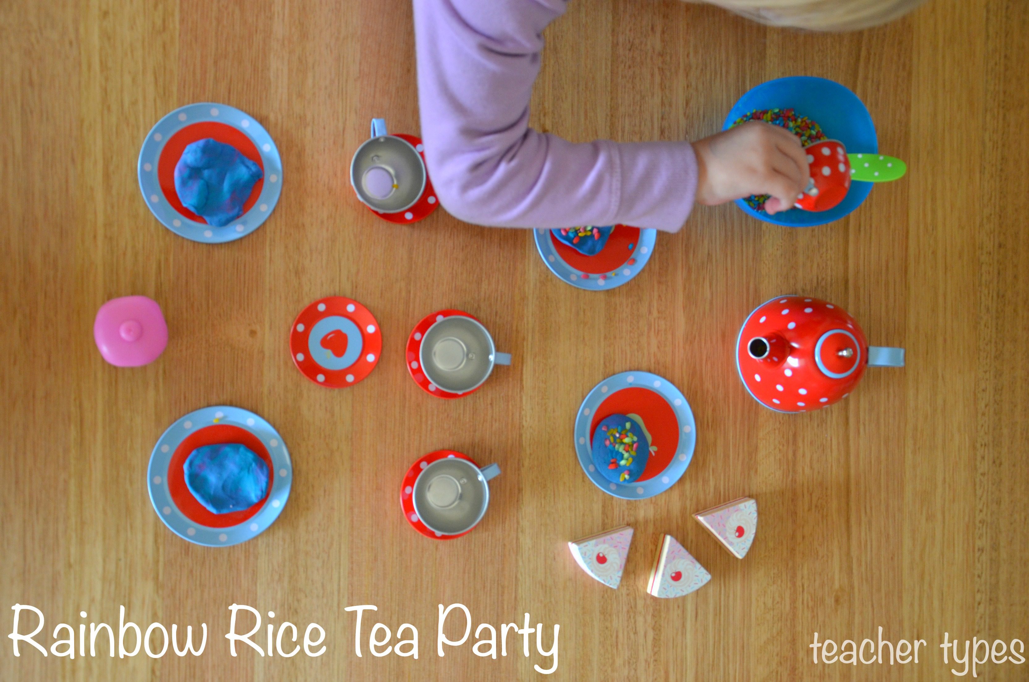Rainbow Rice Tea Party