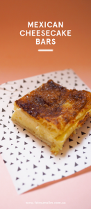 Holy smokes! You're gonna love these Mexican Cheesecake Bars. The pastry. The cinnamon. The cheesecake. Awesome! ?