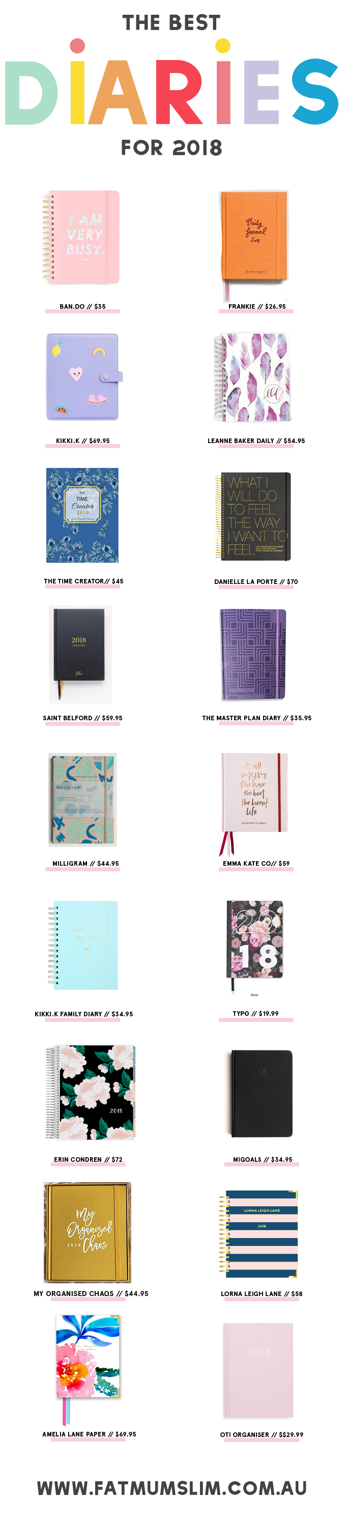 The Best Diaries for 2018: Check out this round up of the best diaries for the new year ahead...
