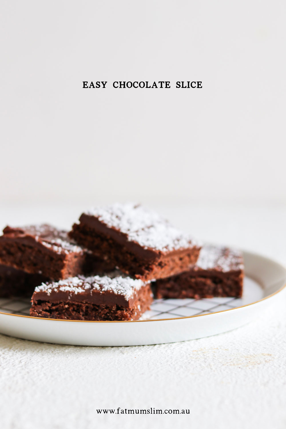 Easy Chocolate Slice Recipe Fat Mum Slim