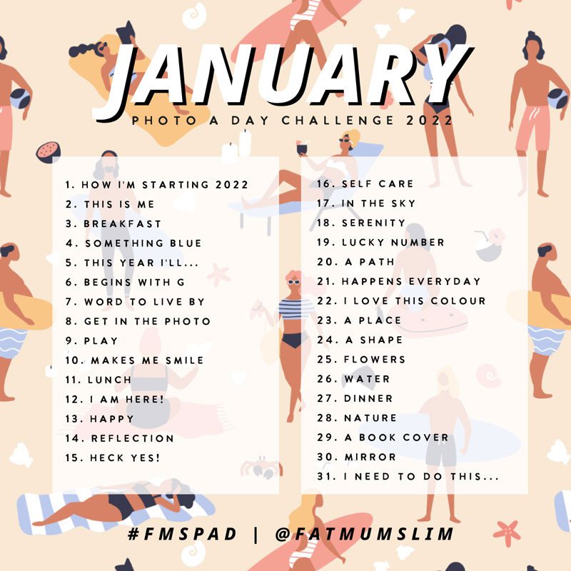 January Photo A Day List 2022