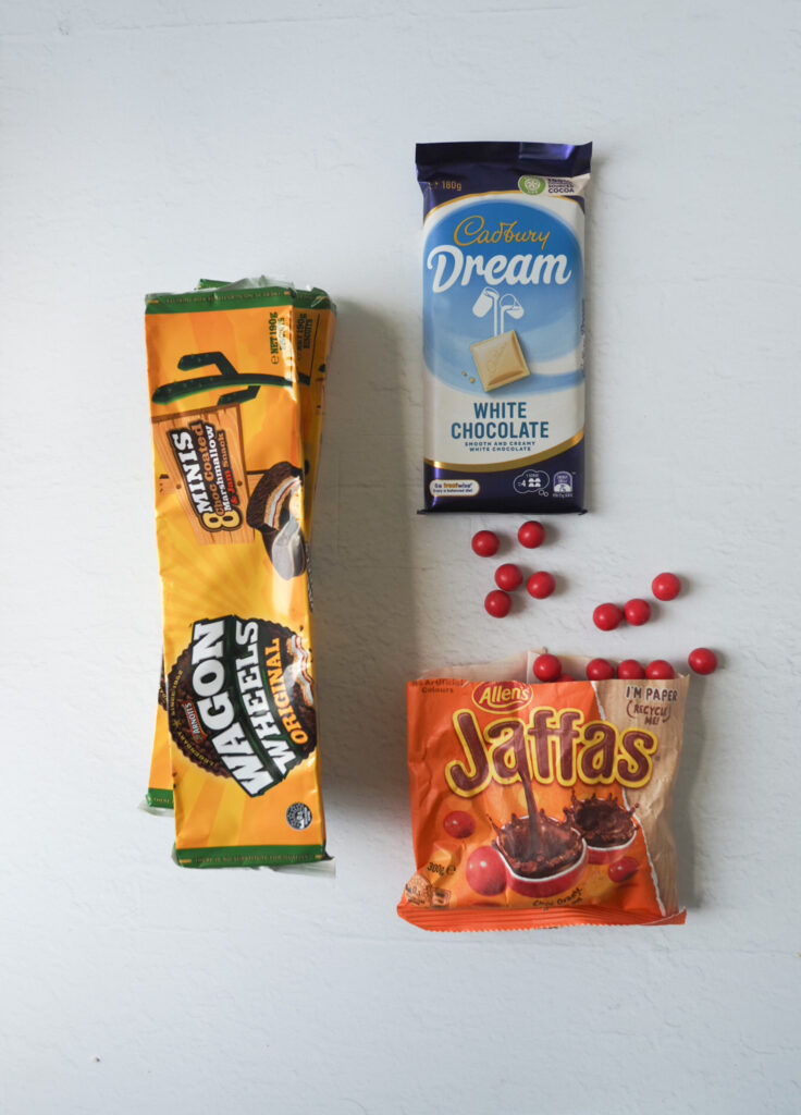 Ingredients for chocolate puddings