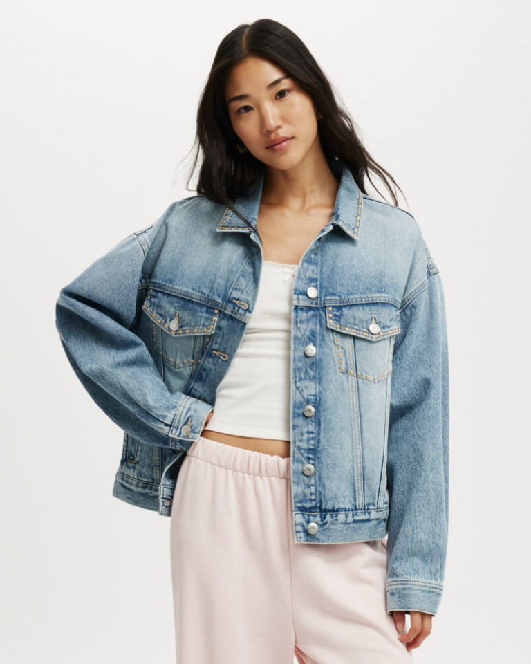 CC 25 Denim Jacket Gray mix White Cotton