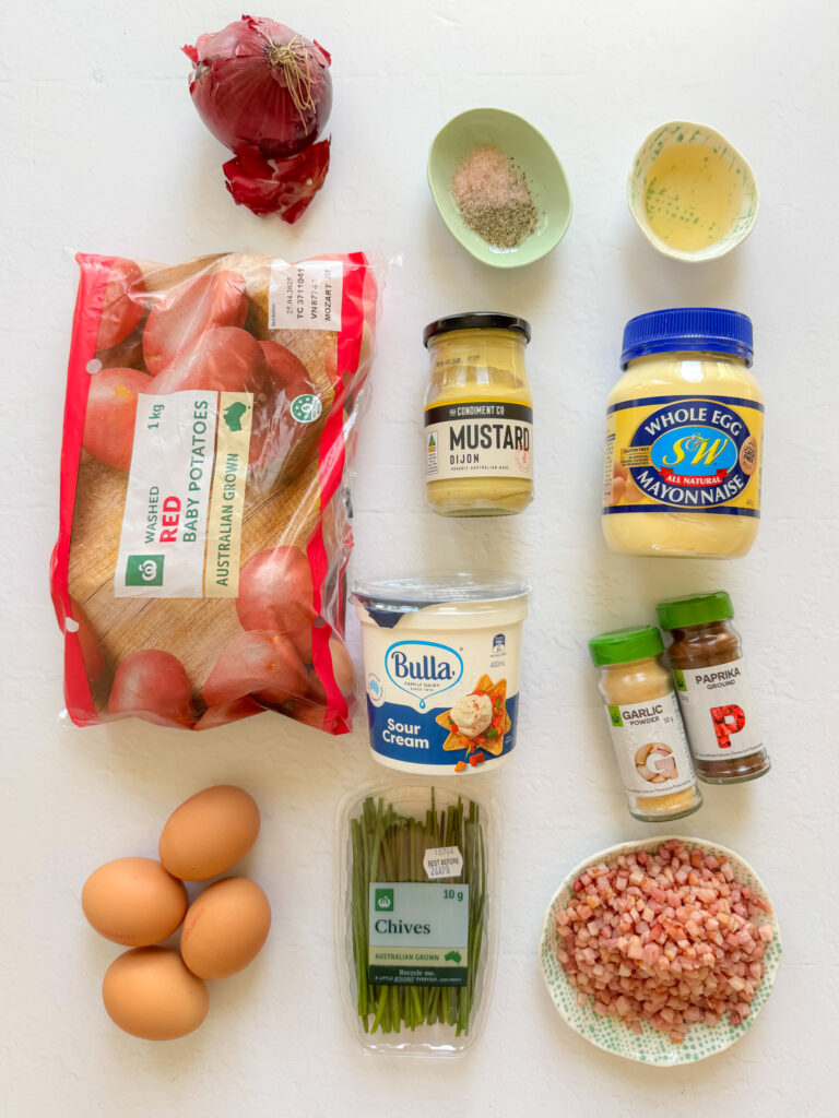 loaded potato salad ingredients