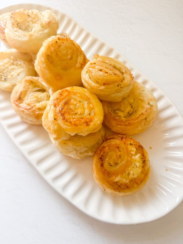 cheese and garlic scrolls