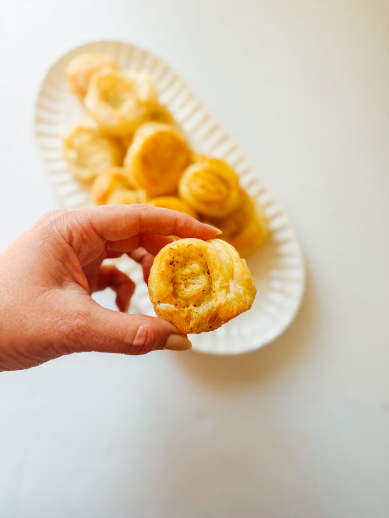 cheese and garlic scrolls