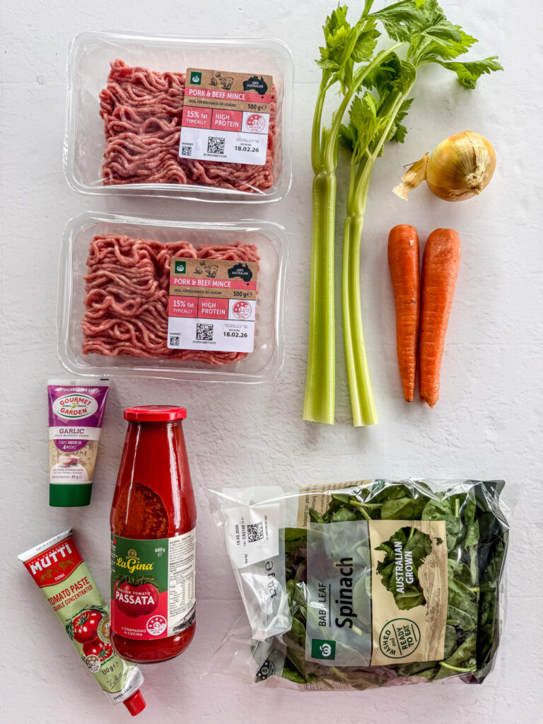 slow cooker bolognese ingredients