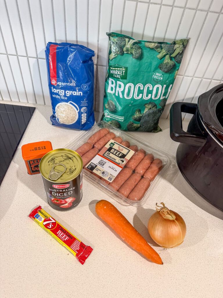 slow cooker curried sausages